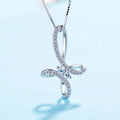 Custom Fine Women's S925 Sterling Silver Cross Pendant Necklace Sparkling Christian Jewelry for Engagement Parties or Weddings