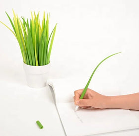 Zeamor Korean Novelty Custom Silicone Flower Green Grass Leaf Pen Gel Pen