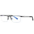 Blue Light Blocking Business Style Semi Rimless Glasses Frame for Men Optical Glasses Square Eyeglasses Frame OEM Brand Model