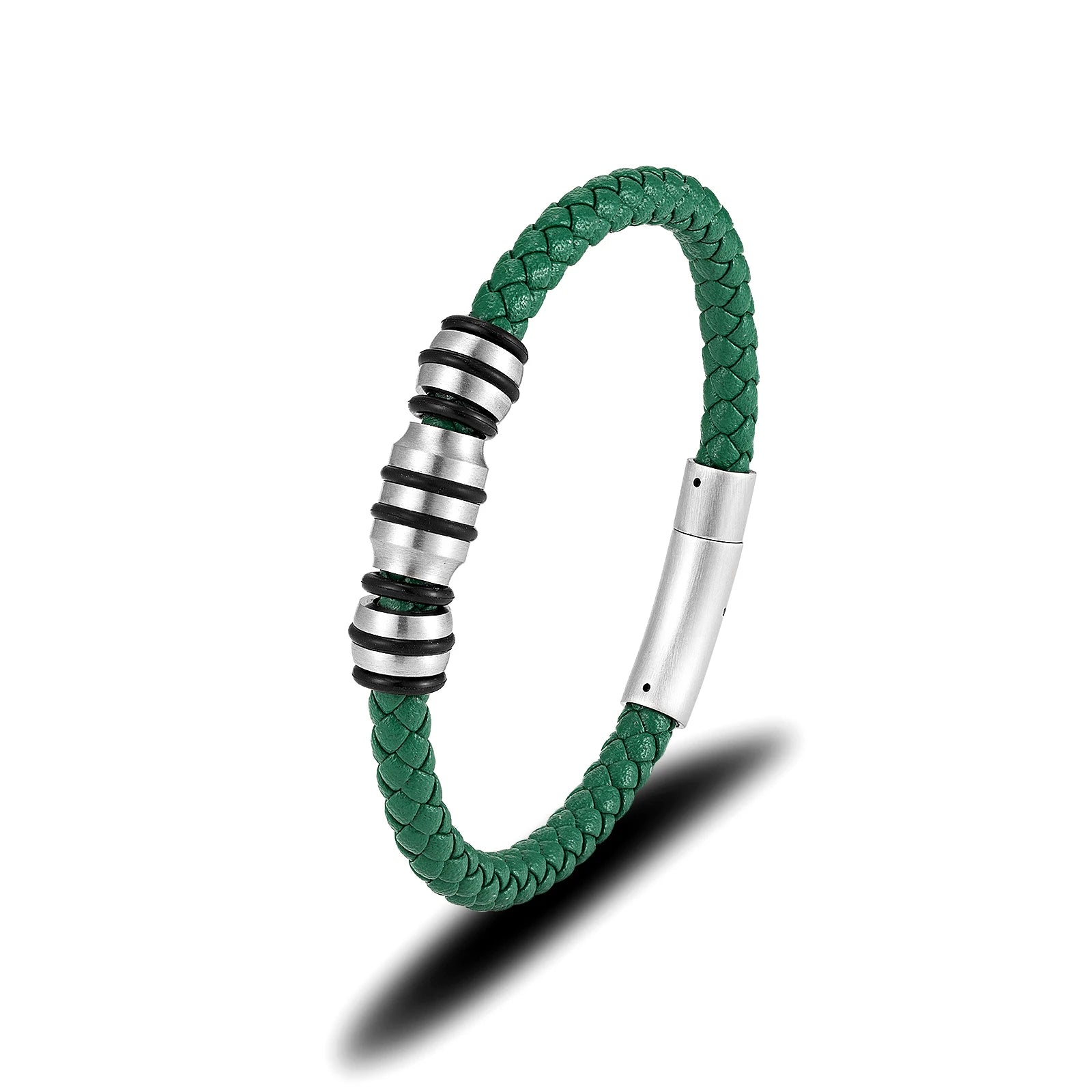 Factory Price Man Leather Bracelet Stainless Steel Handmade Jewelry Customized Name Leather Bracelet for Man