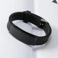 Korean Version Personality Trendy Stainless Steel  Engagement Silicone Bracelet Accessories LOGO Lettering Vekeklee Bangle