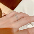 Aimgal Fine Jewelry 925 Silver 18K Gold Plated Vintage Josephine Ring Stackable Lace Trendy Party Lab 8A High Carbon Diamond