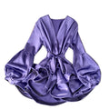 New Style Spring Women French Vintage Dress Ladies Elegant Party Robe Spring V Neck Lantern Sleeve Slim Ruffles Holiday Dresses