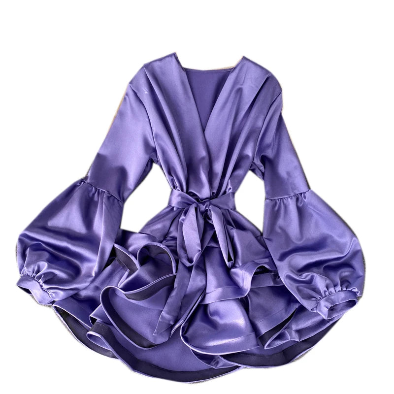 New Style Spring Women French Vintage Dress Ladies Elegant Party Robe Spring V Neck Lantern Sleeve Slim Ruffles Holiday Dresses