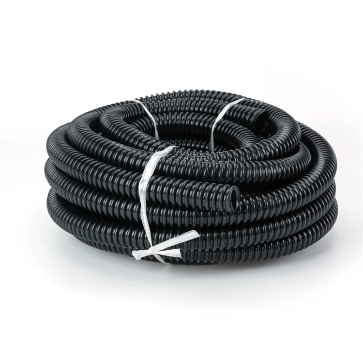 Customized 1 Inch Black Gray EVA Plastic Antistatic Spiral Suction Hose for Household Garage Fits Cars Electric Power Source
