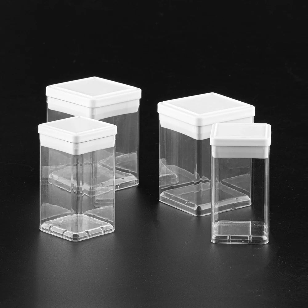 High Quality Transparent Cylinder Square PC Packaging Tube with Screen Printing Custom Length End Caps for Gift & Craft Storage
