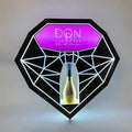 OEM Custom Logo Champagne VIP Display Holder Acrylic Rechargeable Glowing LED Bottle Presenter with Diamond for Nightclub Bar