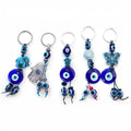 Nazar Evil Eye Turkish Blue Eye Jewelry Keychain Elephant Butterfly Palm Pendant Creative Key Ring