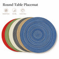 Round Tablecloths Non-Slip Fabric Table Mat Kitchen Accessories Home Decor Coasters Wove Straw Placemat Tablemat
