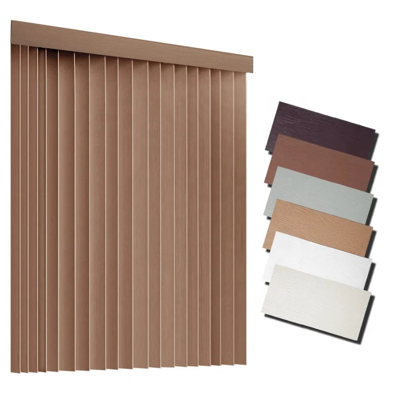 ZSTARR Eco-friendly Faux Wood Blinds Slats Vertical Blinds Pvc Shutters Interior Wooden Venetian Blinds Wooden Curtains