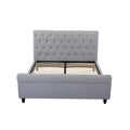 High Quality Dark Grey Fabric Queen Upholstered Modern king Bed Frame MegaBDM
