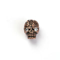 Micro Pave Skull Beads Charm New Design Faceted CZ for Men Metal Beads for Bracelet Making Handmade Jewelry