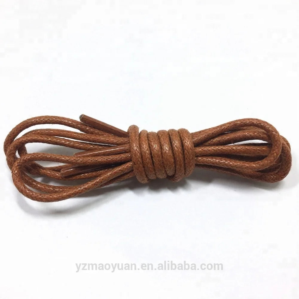 Factory Direct Hot Selling Sturdy Thin Round Outdoor Polyester Shoe Laces Wholesale