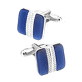 Wholesale Blue Agate Stone Premium Cufflinks Custom Mens Suit Shirt Fashion Accessory Wedding Tuxedo Trendy Jewelry Gift Set