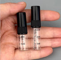 2ml 3ml Mini Transparent Glass Perfume Bottle Fine Spray with Scale White Black Transparent Colors Screw Cap Sealing Type