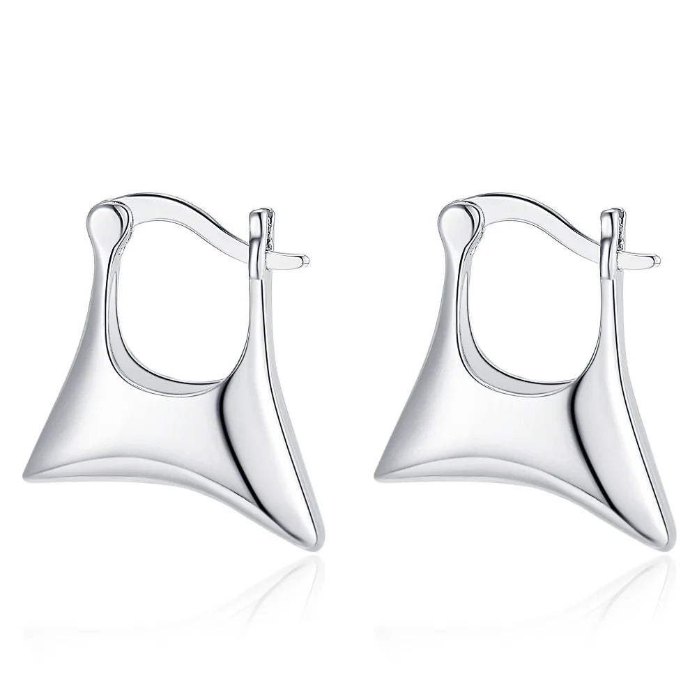Popular 925 Sterling Silver Gold Plating Polished Fashion Bag Earring for Women Wholesale