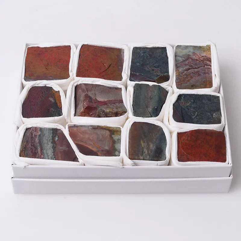 HZ Hot Selling Natural Ocean Jasper Crystal Raw Gemstone Healing Stones Set With Box