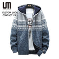 2025 Men's Winter Hooded Cardigan Jacket - Knitted Sweater Coat (Outdoor Casual Wear)