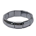 Genuine Terahertz Bracelet Rectangle Beads Elastic Bracelet Terahertz Wave Gemstone Rectangle Bead Stretch Bracelet Women Men