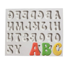 BPA Free Non Stick Durable Large and Lowercase Letters 0-9 Numbers Fondant Silicone Molds for Cake Decoration