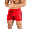 Men's 5" Elastic Waist Solid Gym Workout Shorts 100% Polyester Custom Logo Fitness Training Cargo Shorts