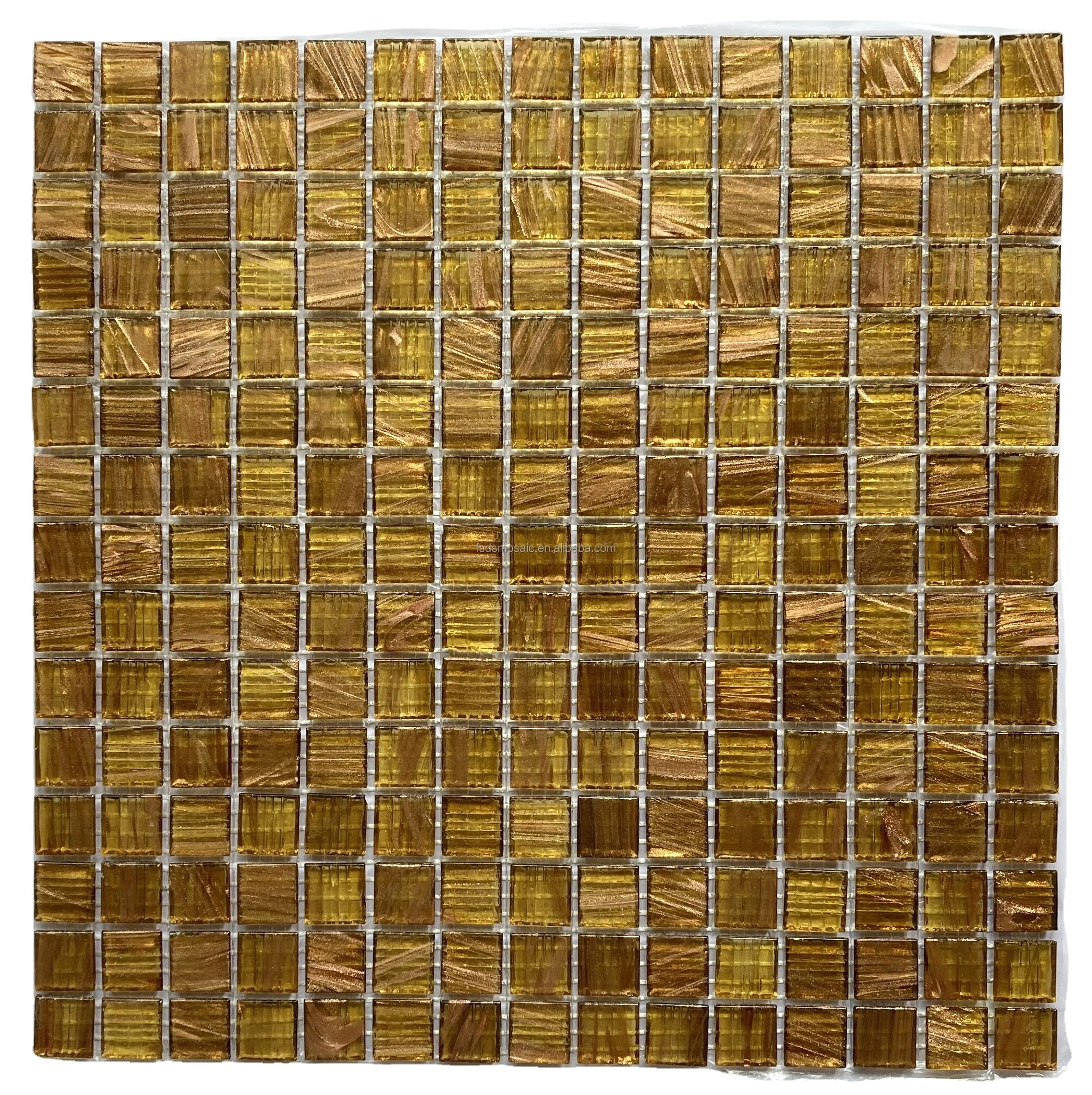 Gold Yellow Brown Glass Mosaic Pool Tile for Hotel and Kitchen Green Pool Tiles Mosaics Swimming Pool