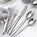 Stainless Steel Silverware Restaurant Thickened Heavy Weight Cutlery Western Steak Knife Fork Spoon Flatware Set for Hotel