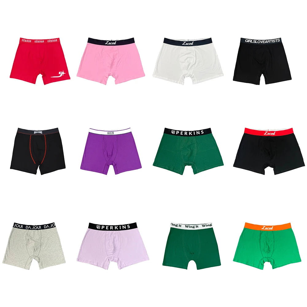 Oem Custom Cotton Boxers for Men Printed Underwear Boxer Shorts Breathable Pouch Underwear Boxer Briefs