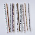 Custom Animal Print Stainless Steel Reusable Eco-Friendly Drinking Straws 9in Party Decorations