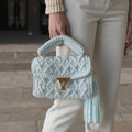 New Arrival Chunky Yarn Knit Crochet Tote Purse Crossbody T-shirt Tassel Bags for Women Large Capacity Soft Durable Features