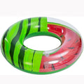 B01 R Factory Custom PVC Inflatable Fruit Swim Ring Portable Half Transparent Tube for Kids and Adults Swimming Rings