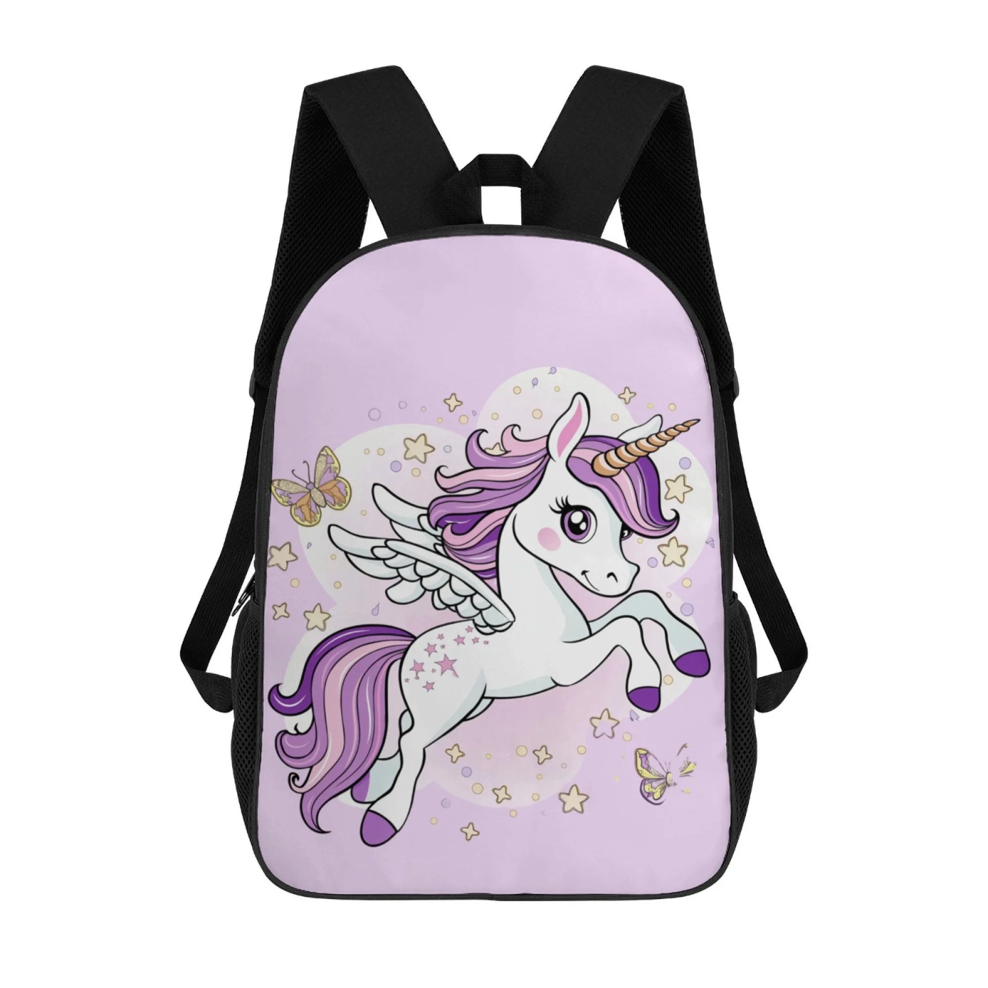 Custom Designer Unicorn Cartoon Primary Student Bag Pink Purple Waterproof Kids Custom School Backpack