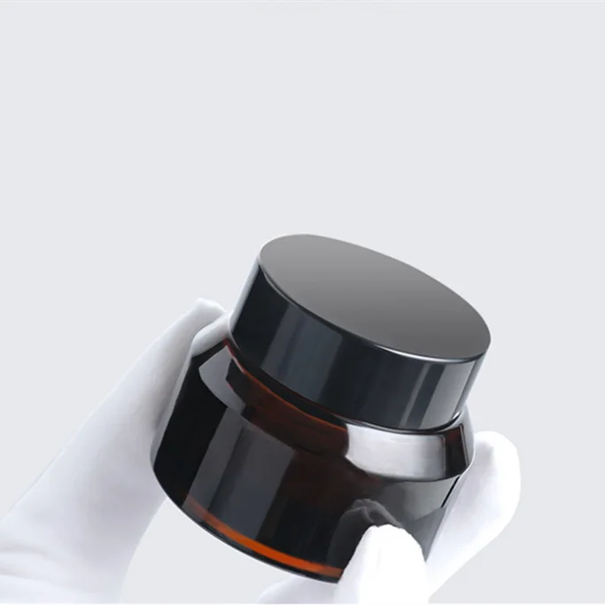 Hot Sale Skin Care Glass Jars and Bottles15g 30g 50g Empty Cosmetic Amber Glass Jar