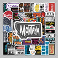 54PCS Factory Wholesale Cool Trend Personality Decoration Fun Alphabet Stickers Hand Ledger Desktop Guitar Laptop Stickers