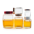 50ml 75ml 100ml 180ml 280ml 360ml 500ml High White in Bulk square Shape Glass Honey Jar With Lid