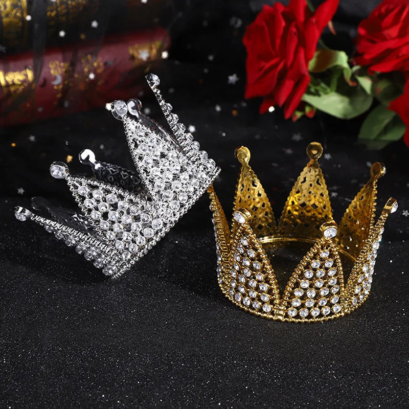 Latest Promotion Price Birthday Rhinestone Gold Silver Crystal Wedding Bridal Hair Crowns Tiaras for Little Girls