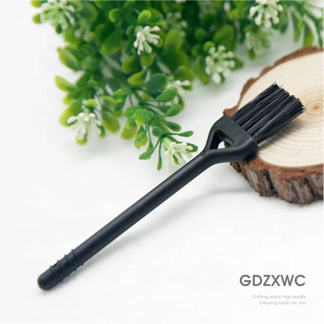 Phone Cleaning Accessories PBT Bristles Modern Black Kitchen Small Brush PP Plastic Handle Middle Hanging Brush with Hole