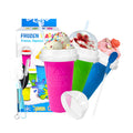 Slushy Maker Magic Squeeze Cooling Maker Cup Freeze Milkshake Smoothie Mug Portable Squeeze Ice Cup Slushie Maker Cup
