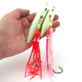 Inchiku Rubber Jig Fishing Lure Weights 40-200g Metal Isca Artificial Glow in the Dark Bait Squid Hook Bass Pesca Accesorios