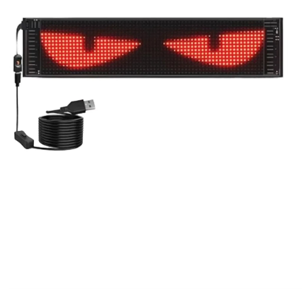 Fashion Car Rear Window Rgb Led Panel Sign Flexible Display Screen Mobile App Control Custom Text for Car Taxi Led Advertising