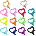 Fashion Trendy Handmade Buckle for Necklaces Bracelets Jewelry DIY MakingEnamel Neon Colorful Heart Shape Lobster Clasp L19