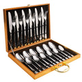 New Product Knife Fork Spoon Set Custom 24 Pcs Stainless Steel Flatware Set