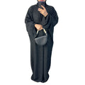 Winter Modest Women's Islamic Clothing Open Abaya Dress Shiny Eid Ramadan Robe Long Kimono Style Inspired Dubai Kaftan Muslims