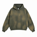 Street Wear Men Heavy Weight Gsm Vintage Pullover Sweatshirt Custom Fashion Printed Logo Crop Boxy Sunfaded Distress Wash Hoodie