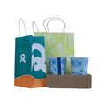 Ready to Ship Brown Kraft Paper Bags Eco-Friendly Recycled Materials for Food Pizza Milk Use Custom Sizes