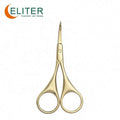 Eliter Hot Sell in Stock Curve Tip Stainless Steel Manicure Master Scissors Nail Scissors Cover Small Nail Scissors Single