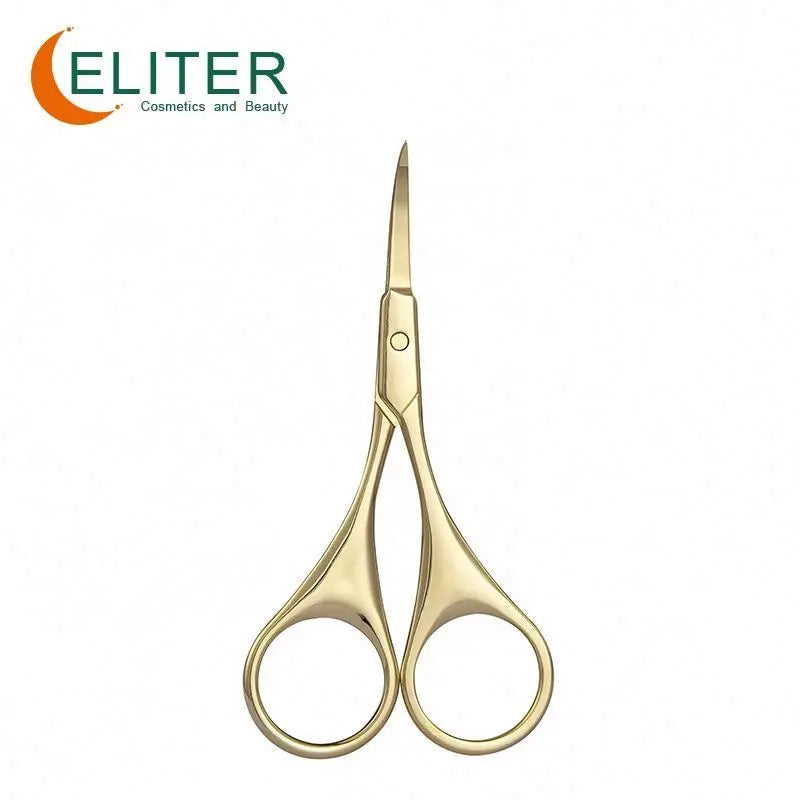 Eliter Hot Sell in Stock Curve Tip Stainless Steel Manicure Master Scissors Nail Scissors Cover Small Nail Scissors Single