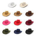 Wholesale Custom logo Bulk Vintage Jazz Fadora Felt Sombrero Fedora Hat Western Cowgirl Cowboy Hat for Women Men