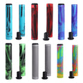 160mm Durable Rubber Shock-Absorbing Grips for Mountain Bike Scooter Street Riding Competition TPE Grip with Plastic Bar Ends