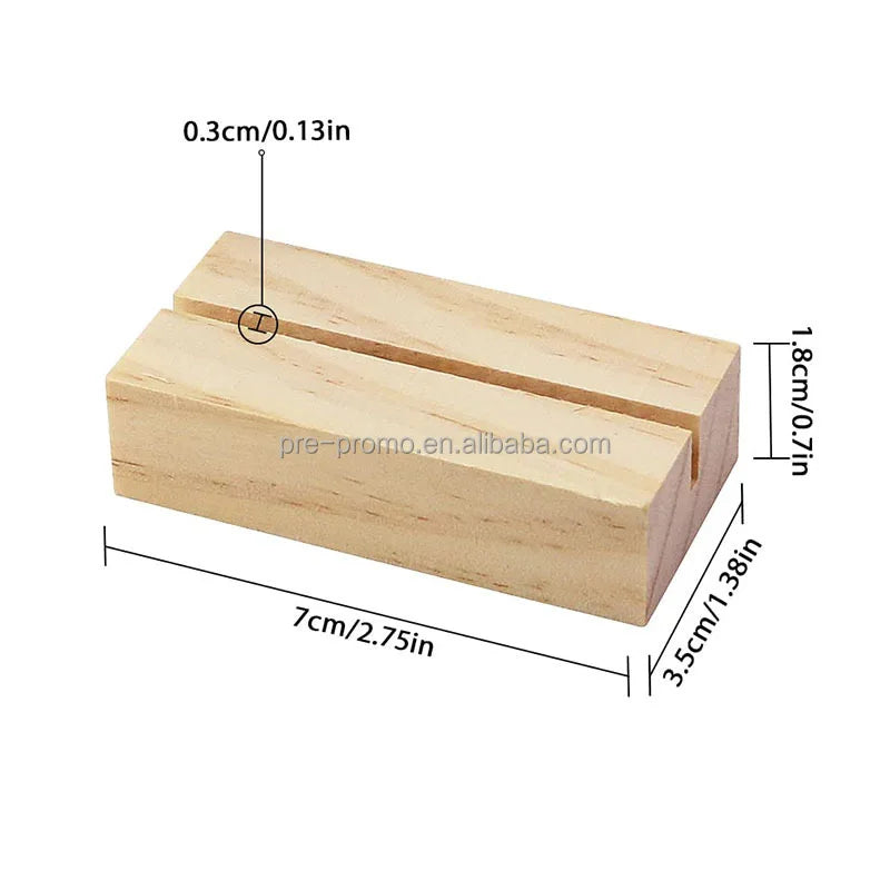 Wholesale Stock Pinewood Card Stand Cheap Wood Card Holder